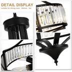 Antique Farmhouse Black Chandelier — 5-Light - View 7