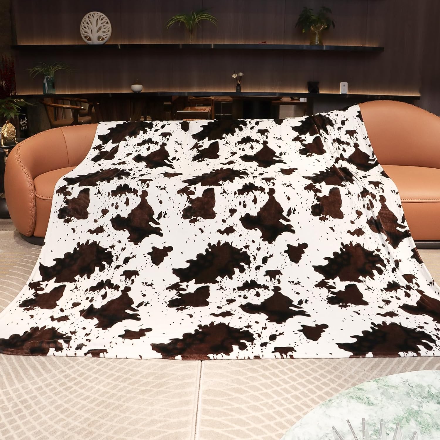 Black Throw Pillow — 50" — Black Cow