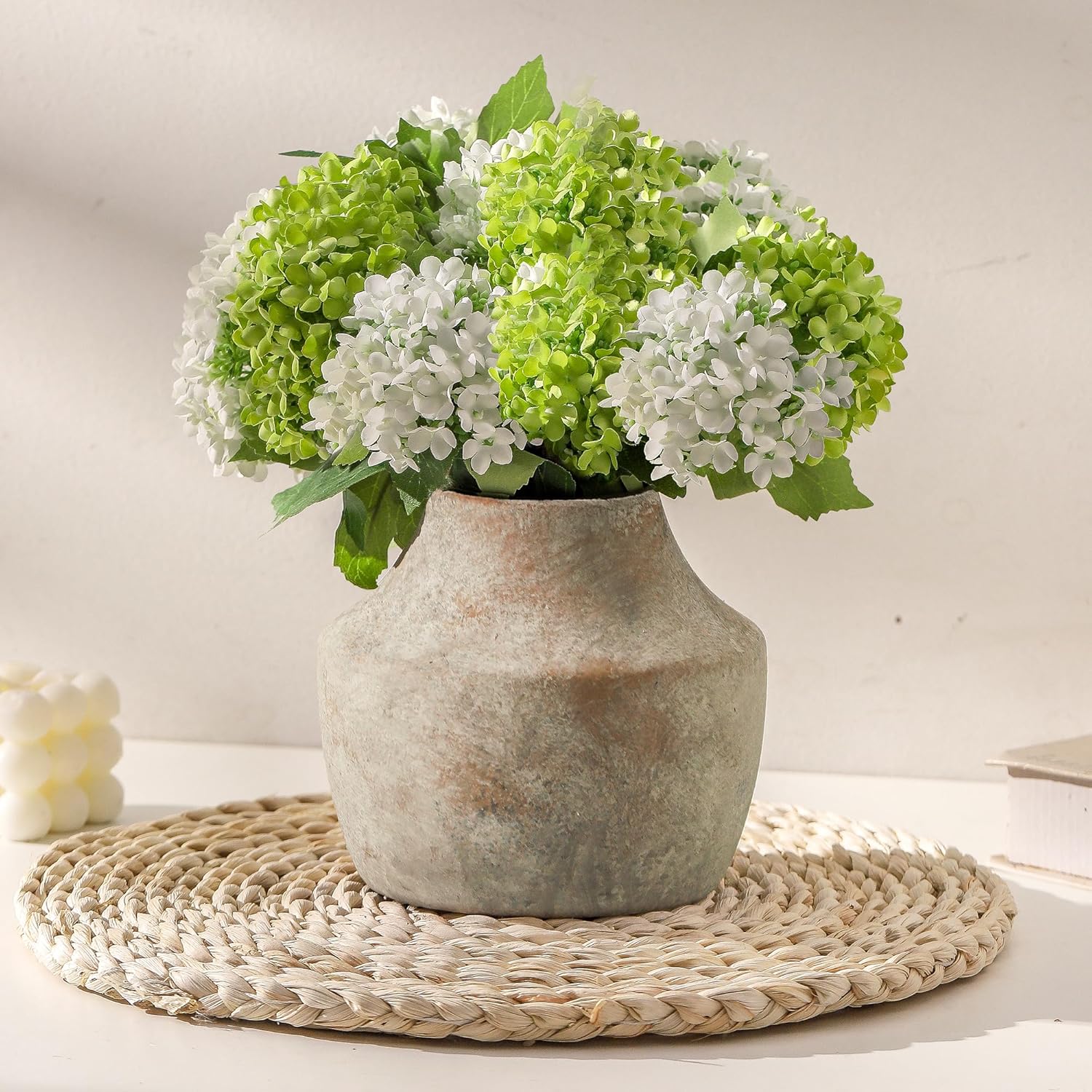 Antique Farmhouse Orange Flower Vase — 5.3" — B-5.3"h-terracotta