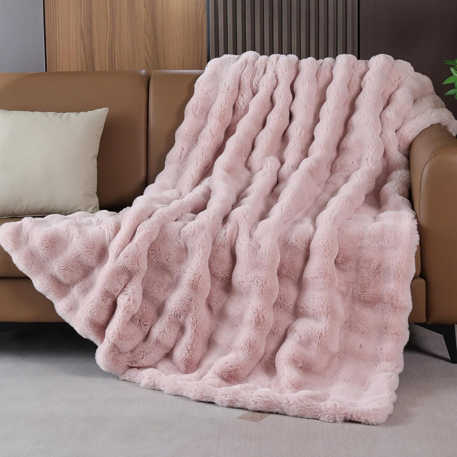 Beige Throw Pillow — 50" - View 3
