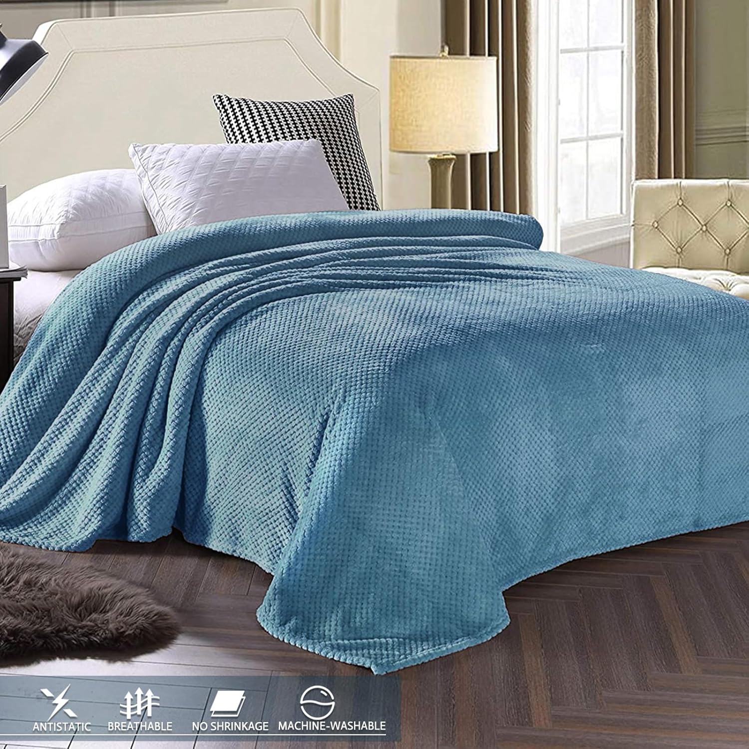 Beige Throw Pillow — 70" - View 3