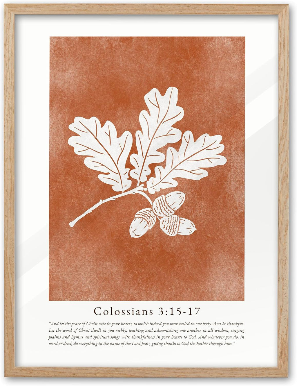 Framed Boho Blue Canvas Wall Art — 16" — Framed Faith