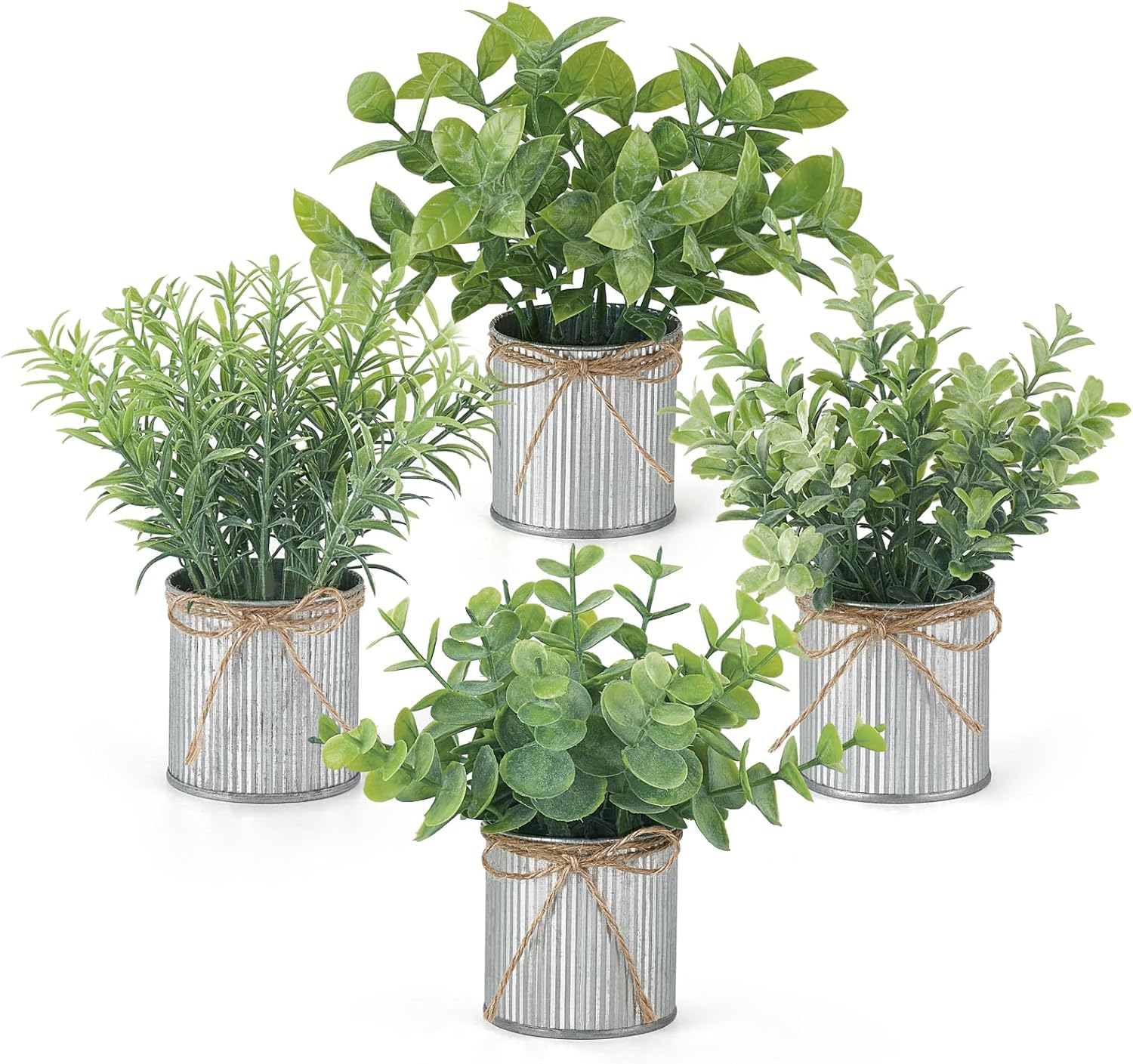 Farmhouse Black Artificial Plant — 6" — Grey