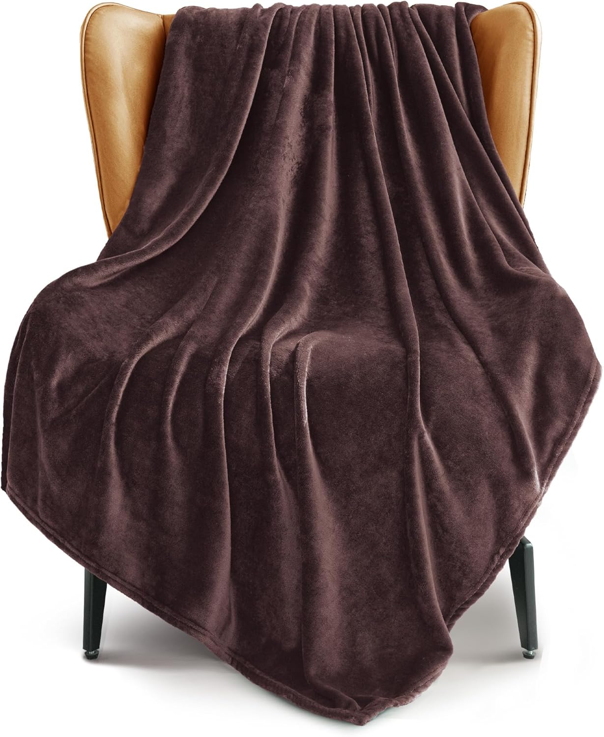 Black Throw Pillow — 50" — Coffee