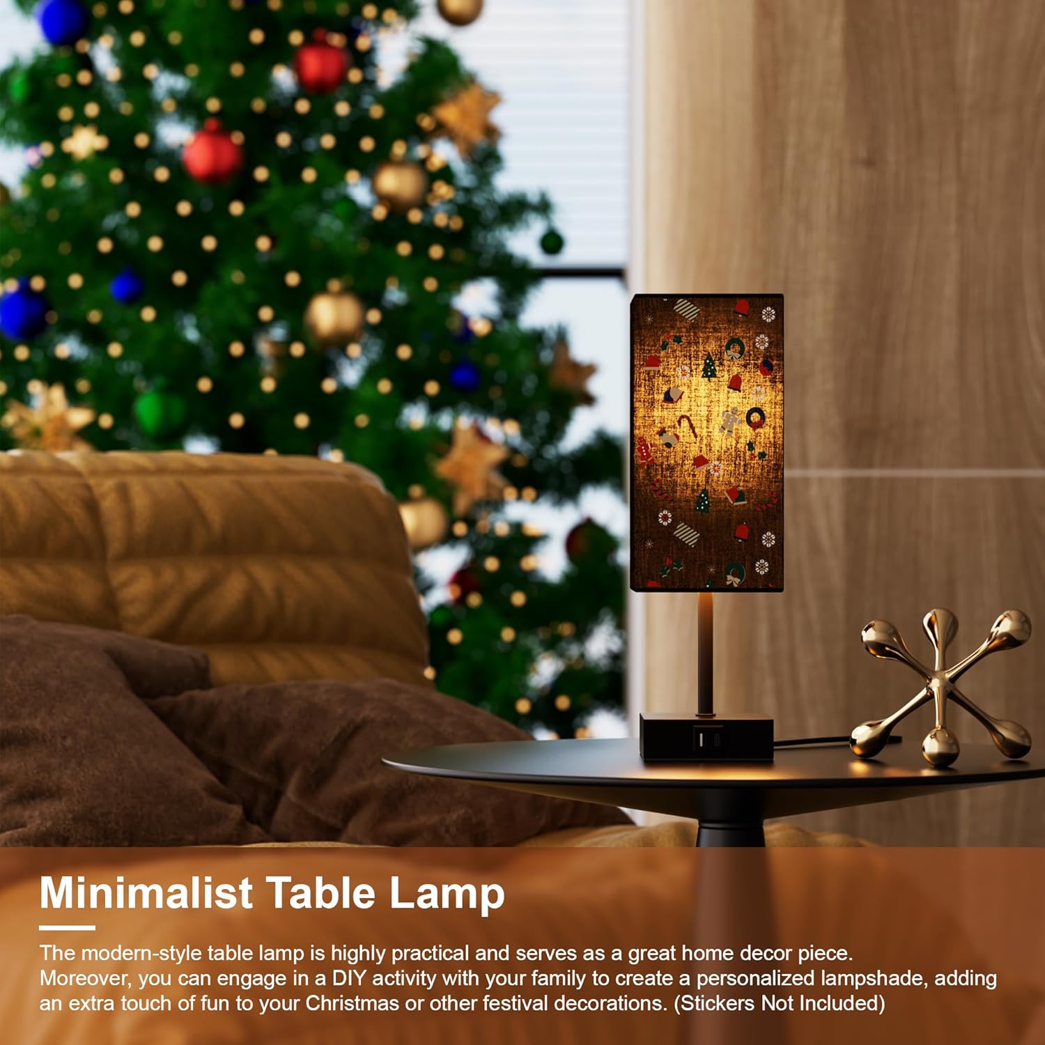 Dimmable Beige Bedside Lamp - View 5