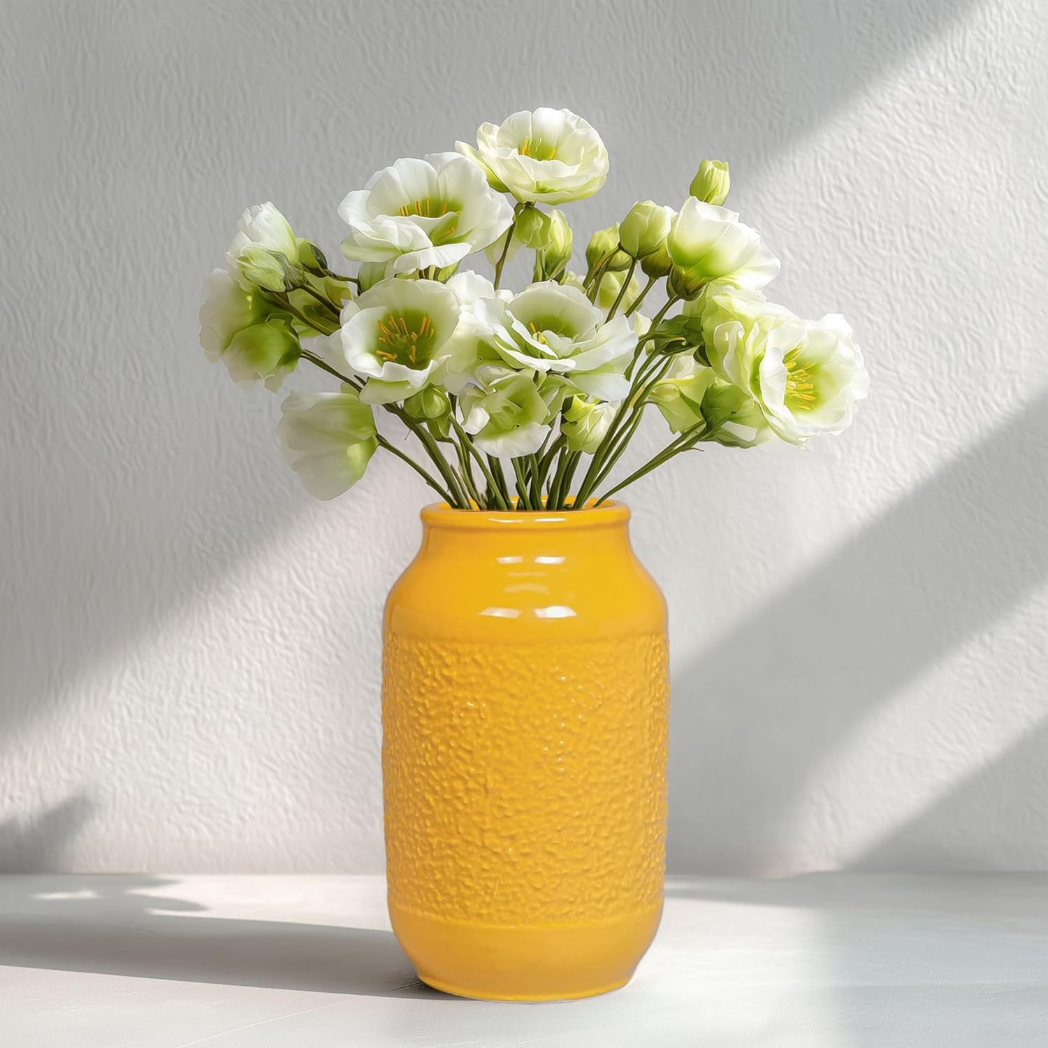Farmhouse Beige Decorative Vase — 9" — 9 Inch