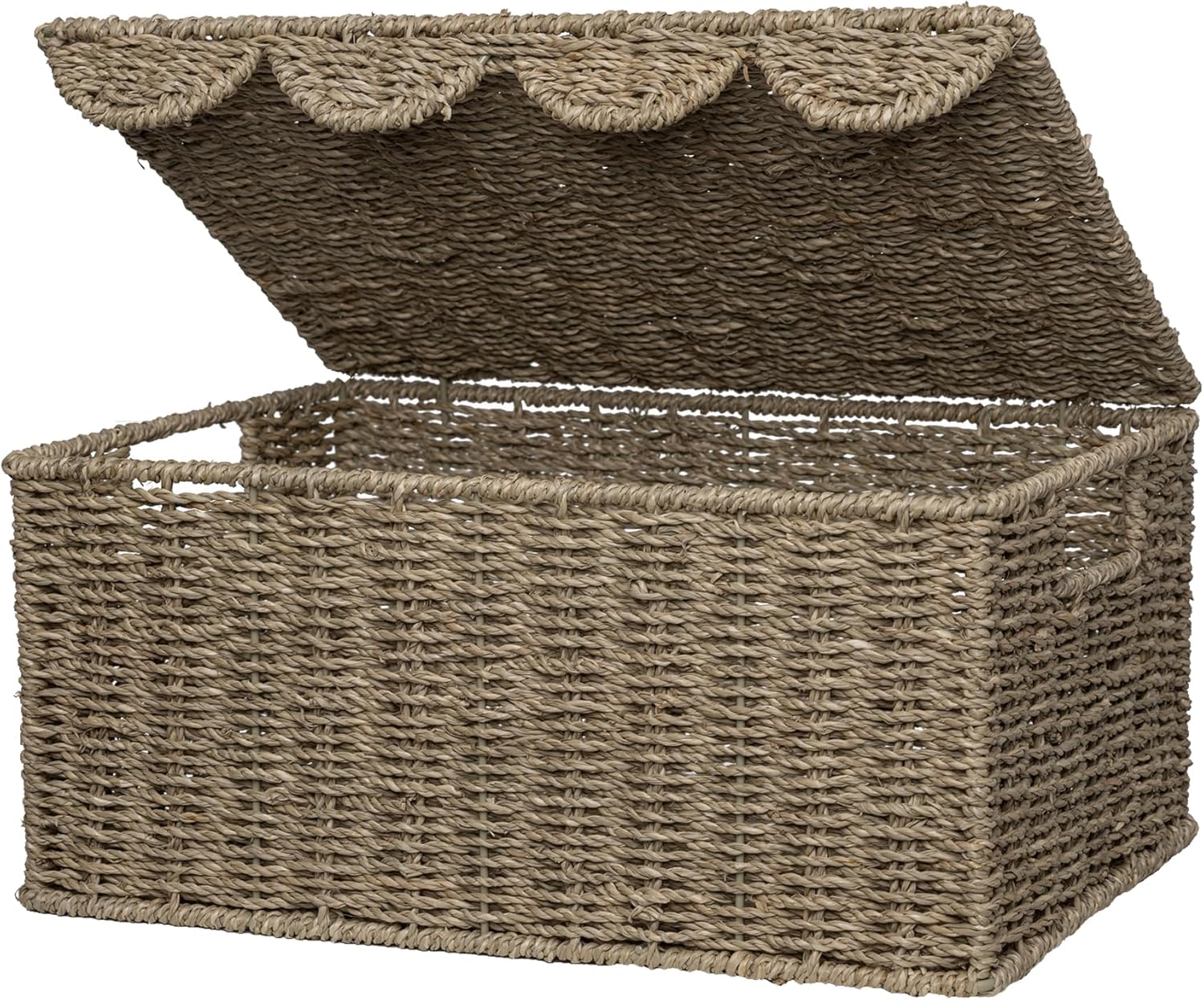 Beige Storage Basket — 15" — Natural(Seagrass)