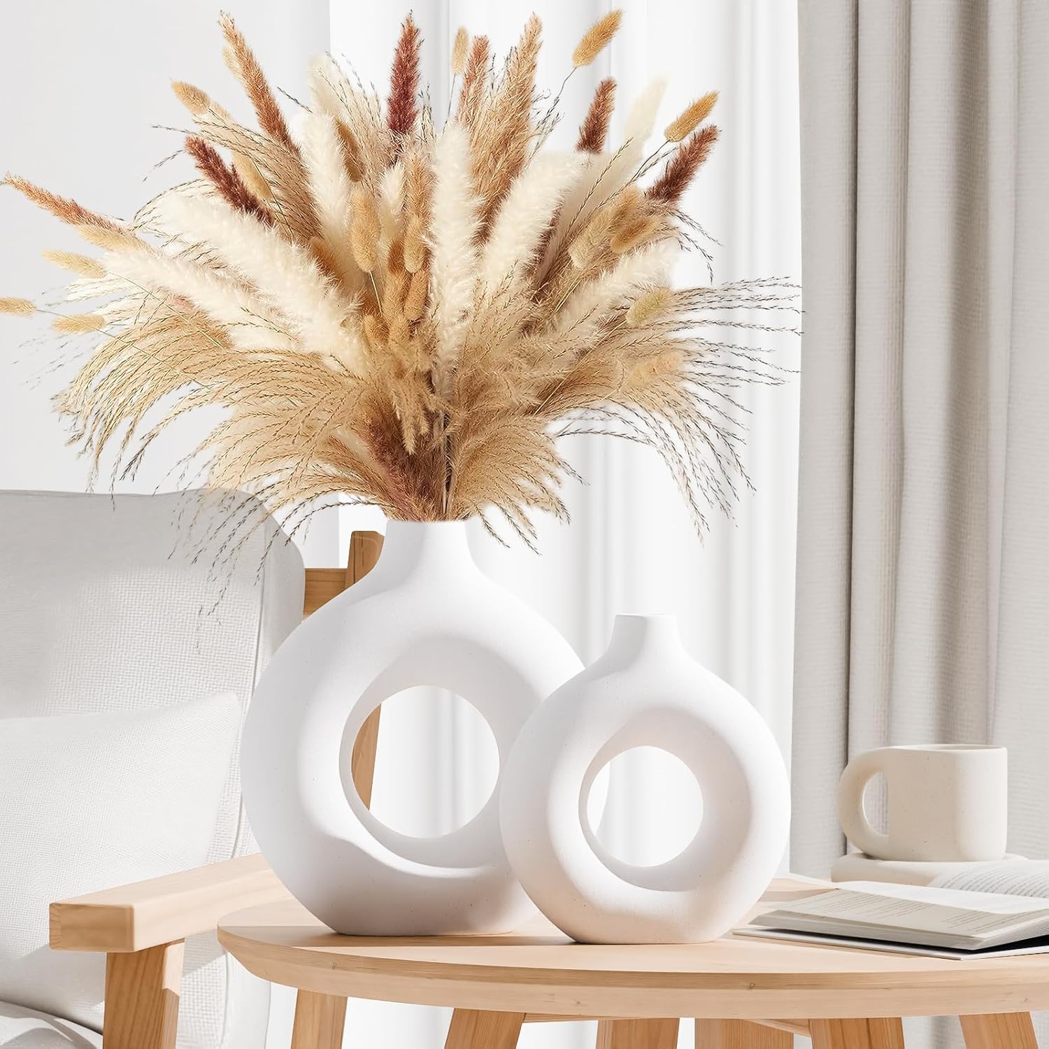 Modern Ceramic Decorative Vase — Set of 2 - View 3