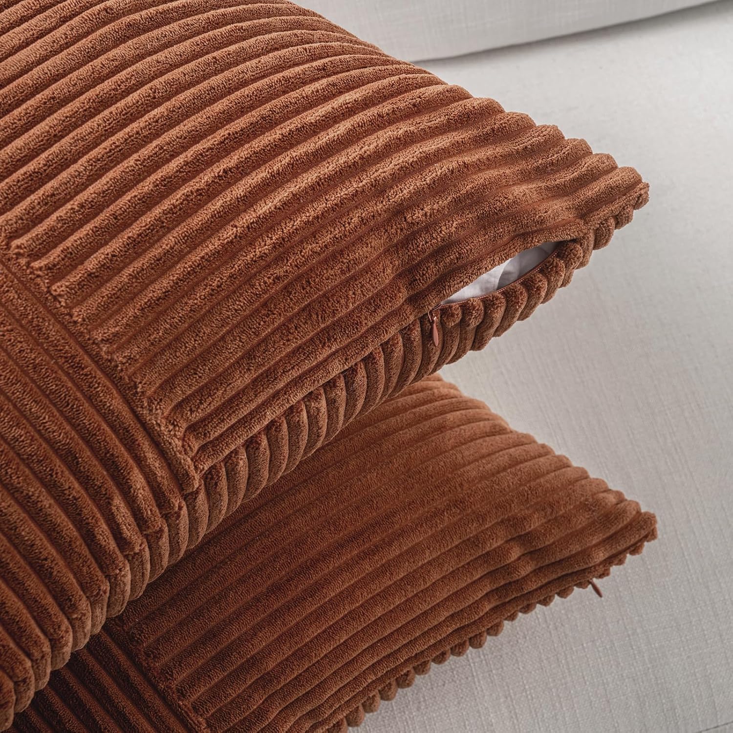 Boho Beige Throw Pillow Cover — 18" - View 4