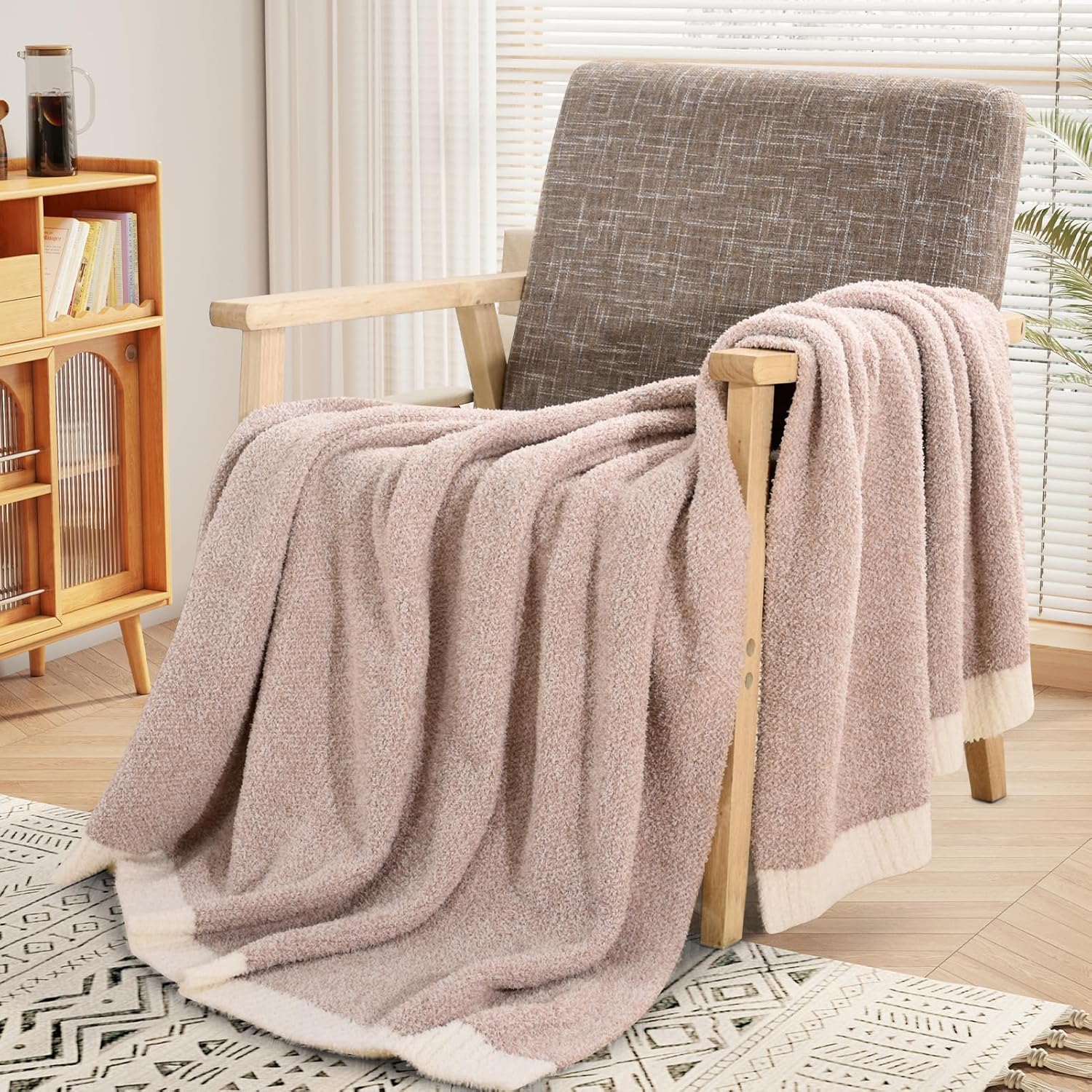 Luxe Beige Throw Pillow — 50" — Heather Beige