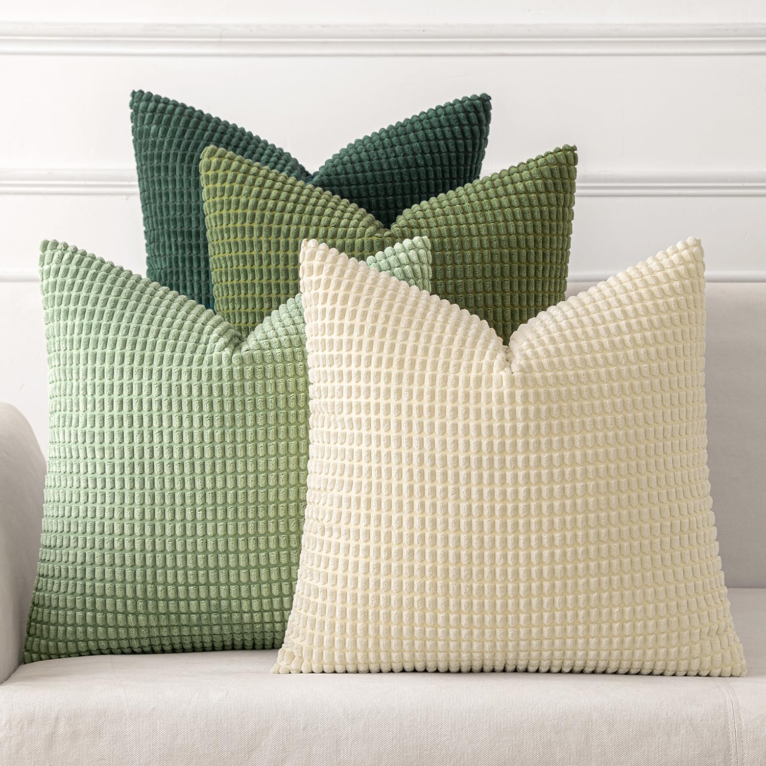 Boho Beige Pillow Cover — 18" — 18" x 18" (Pack of 4)