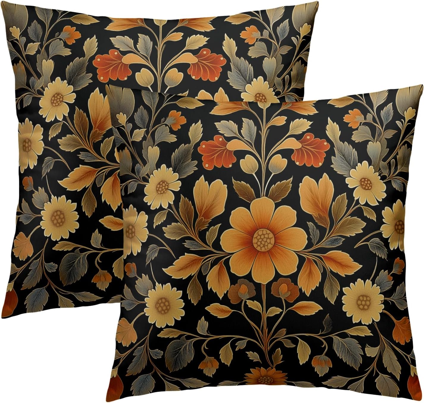 Vintage Boho Black Pillow Cover — 16" - View 2