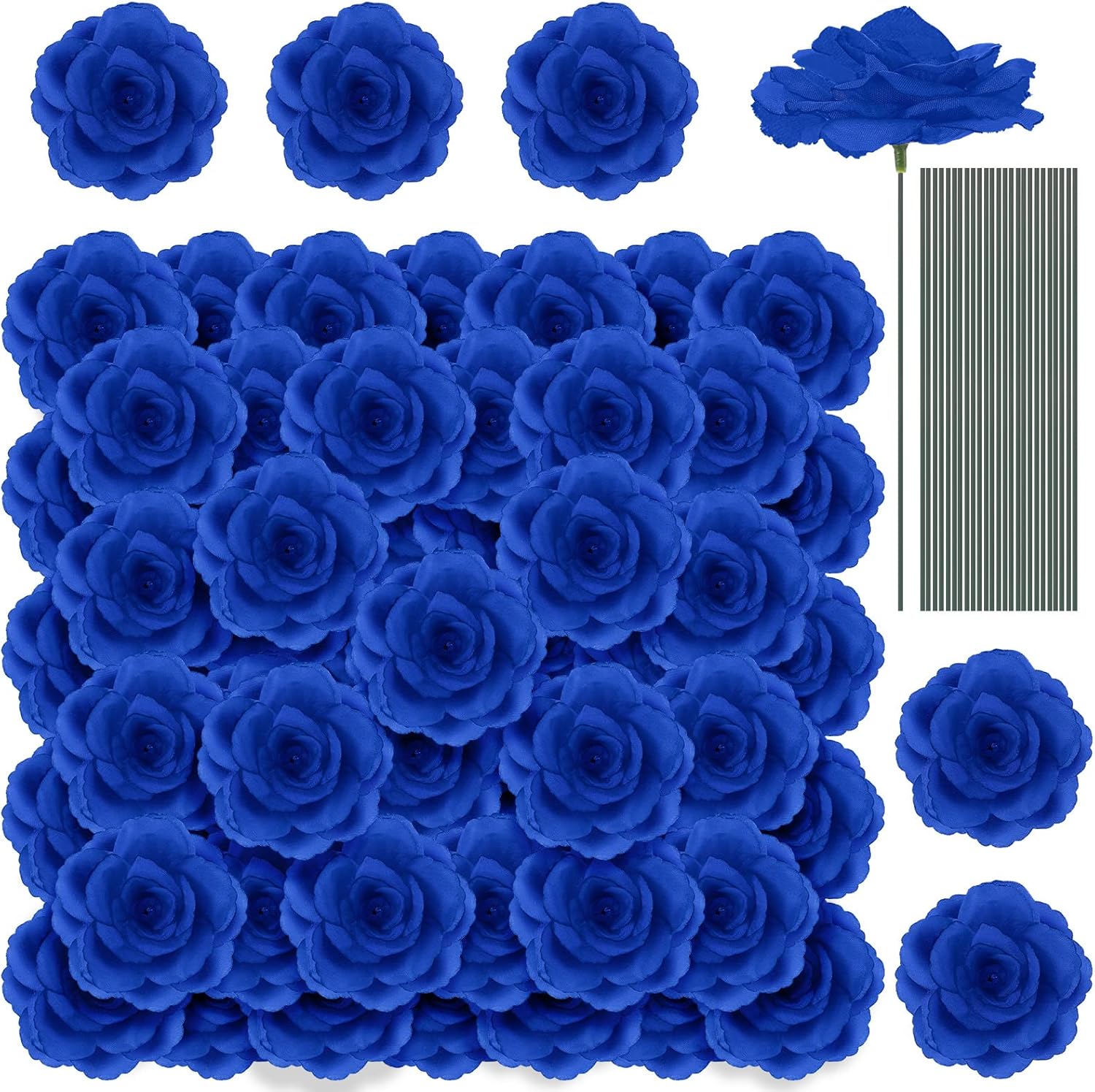 Black Artificial Flowers — Blue