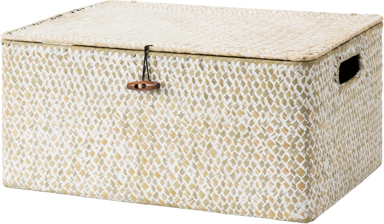 Beige Storage Basket — 15" — White(Seagrass)