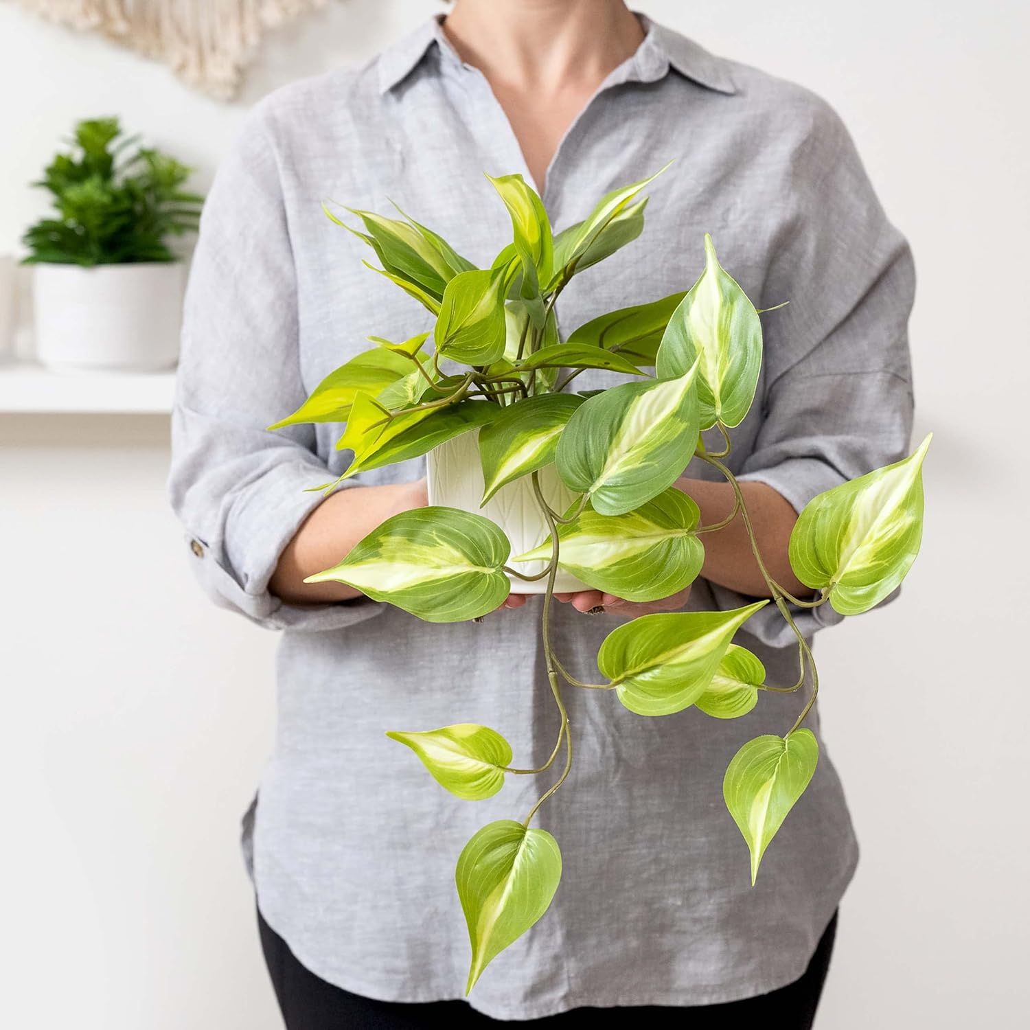 Farmhouse Ceramic Artificial Plant — 5" - View 4