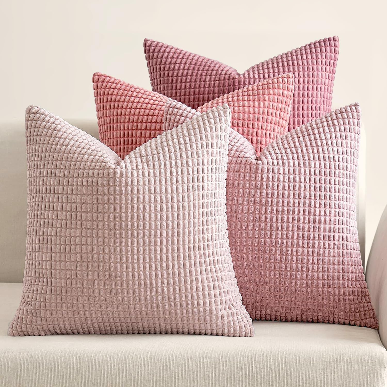 Boho Beige Pillow Cover — 18" — 18" x 18" (Pack of 4)