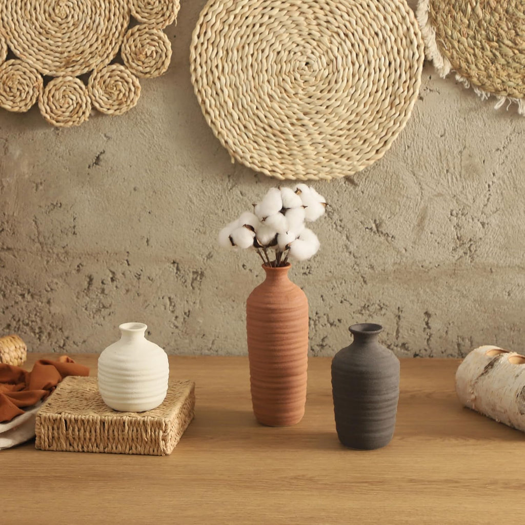 Boho Brown Decorative Vase — Set of 3 - View 7