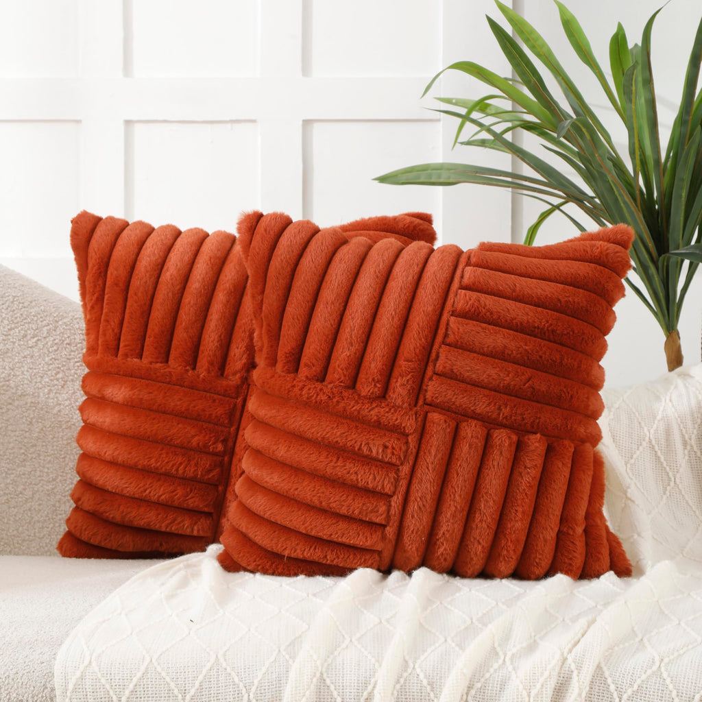Velvet Boho Beige Throw Pillow Cover — 18"