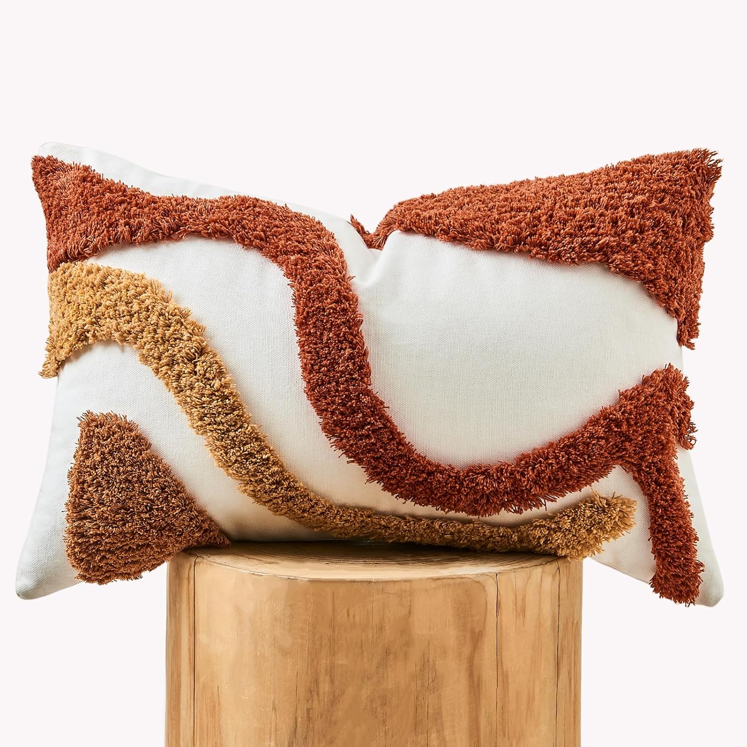 Embroidered Boho Fabric Throw Pillow Cover — 18" — C-cr711(1 Pack Without Pillow Insert)