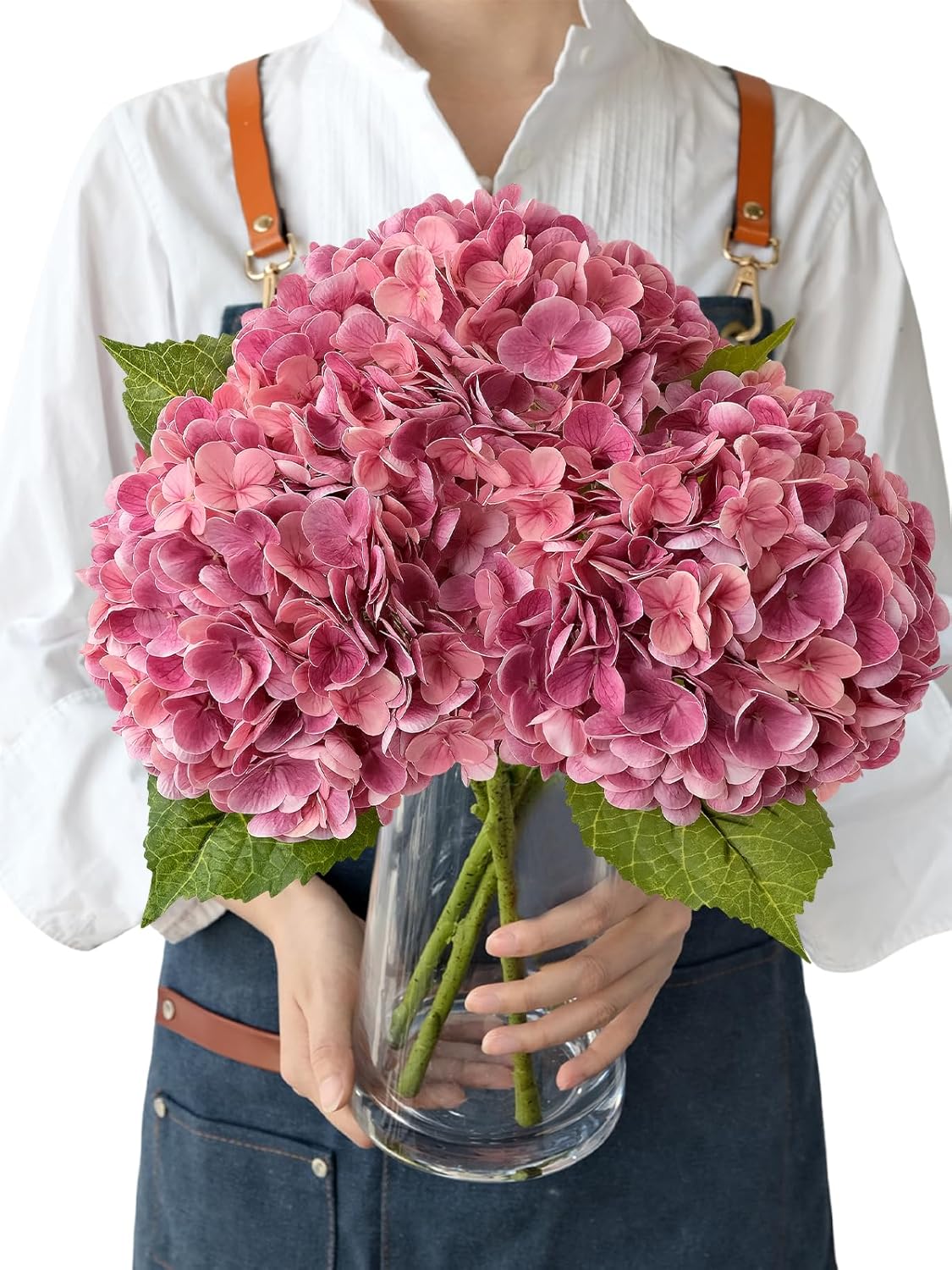 Beige Artificial Plant — 21" — Magenta Pink