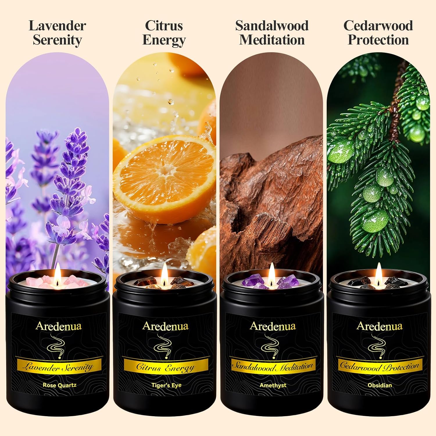 Soy Wax Luxe Wood Scented Candle - View 6