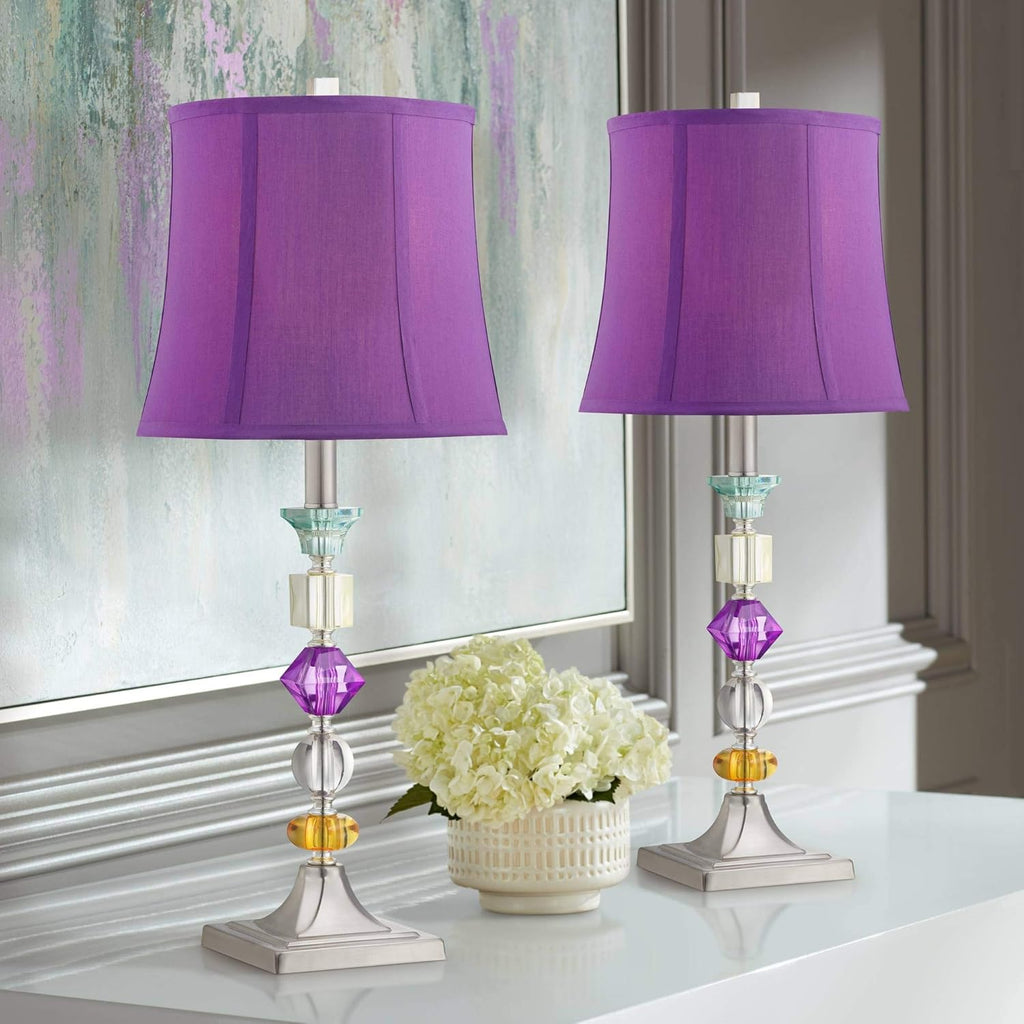 Boho Purple Table Lamp — 25.5" - View 2