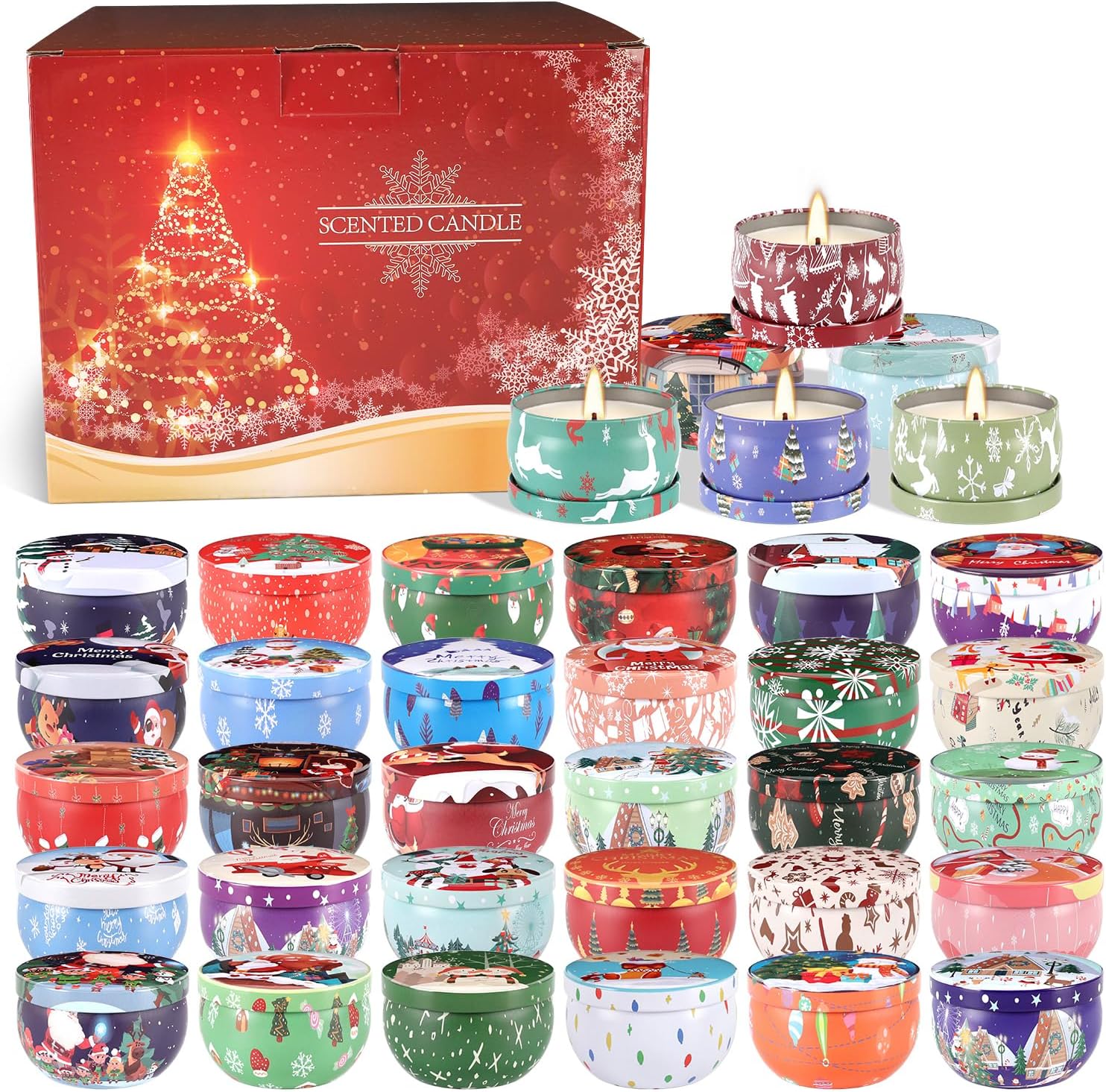 Soy Wax Black Scented Candle — Set of 16 — 36pack-Christmas