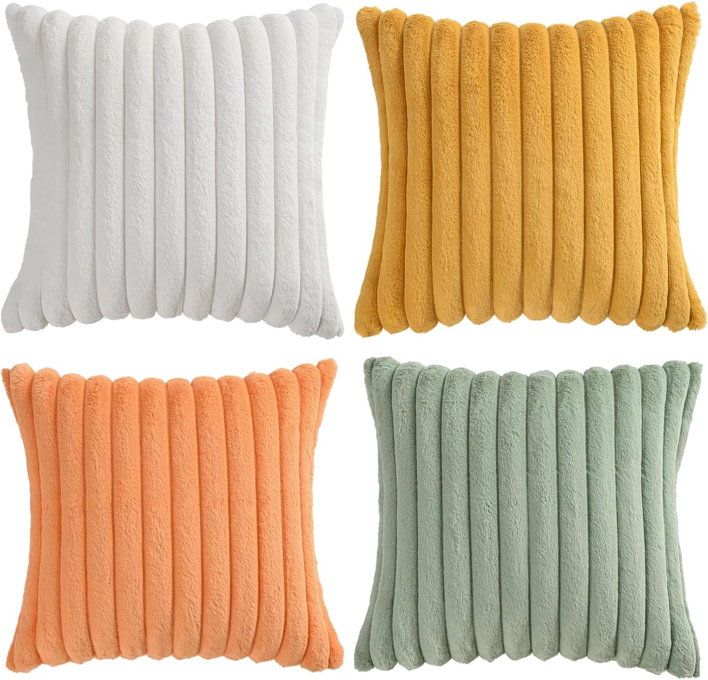 Modern Beige Throw Pillow Cover — 18" - View 6