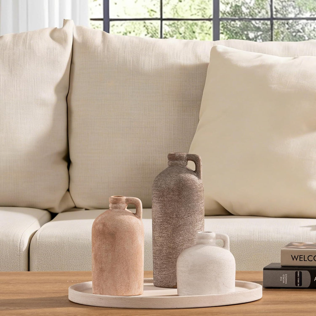Farmhouse Brown Flower Vase — Set of 3 - View 3