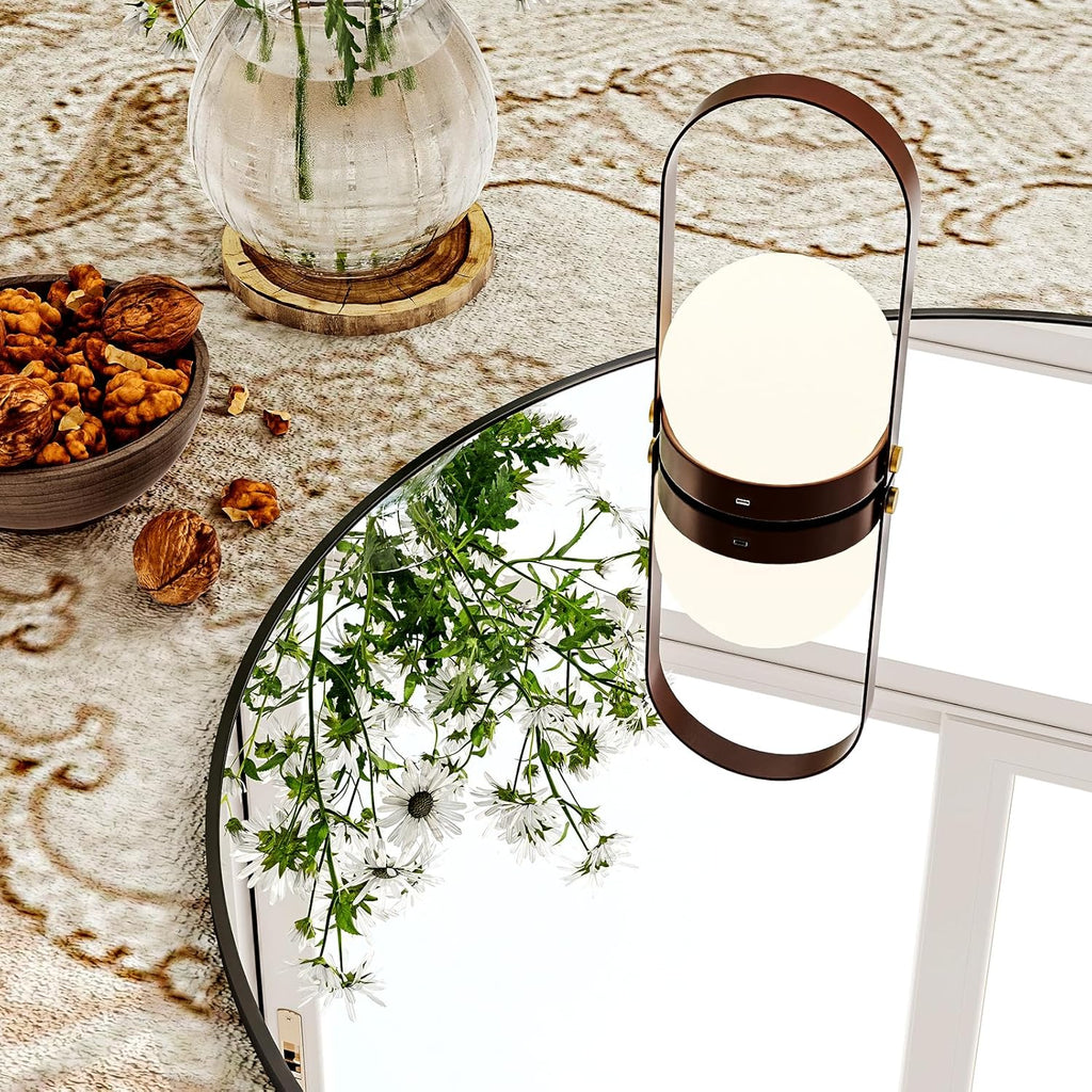 Black Round Mirror — 20" - View 4