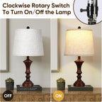 Vintage Farmhouse Black Bedside Lamp — Set of 2 - View 4