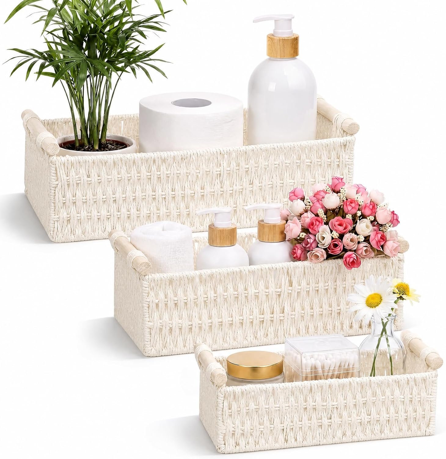 Boho Beige Basket — Beige