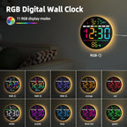 RGB Black Table Lamp — 8" - View 3