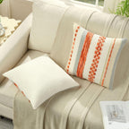 Tufted Boho Beige Throw Pillow Cover — 18" - View 4