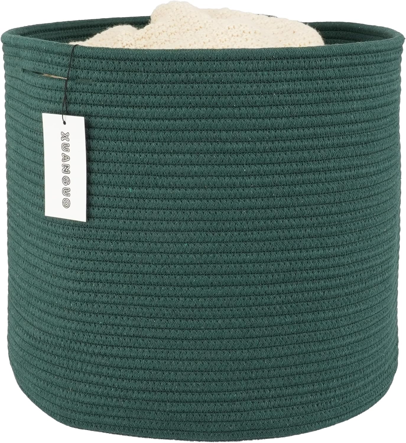 Round Boho Beige Throw Pillow — dark green