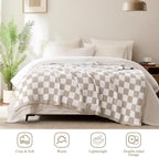 Beige Throw Pillow — 70" - View 2