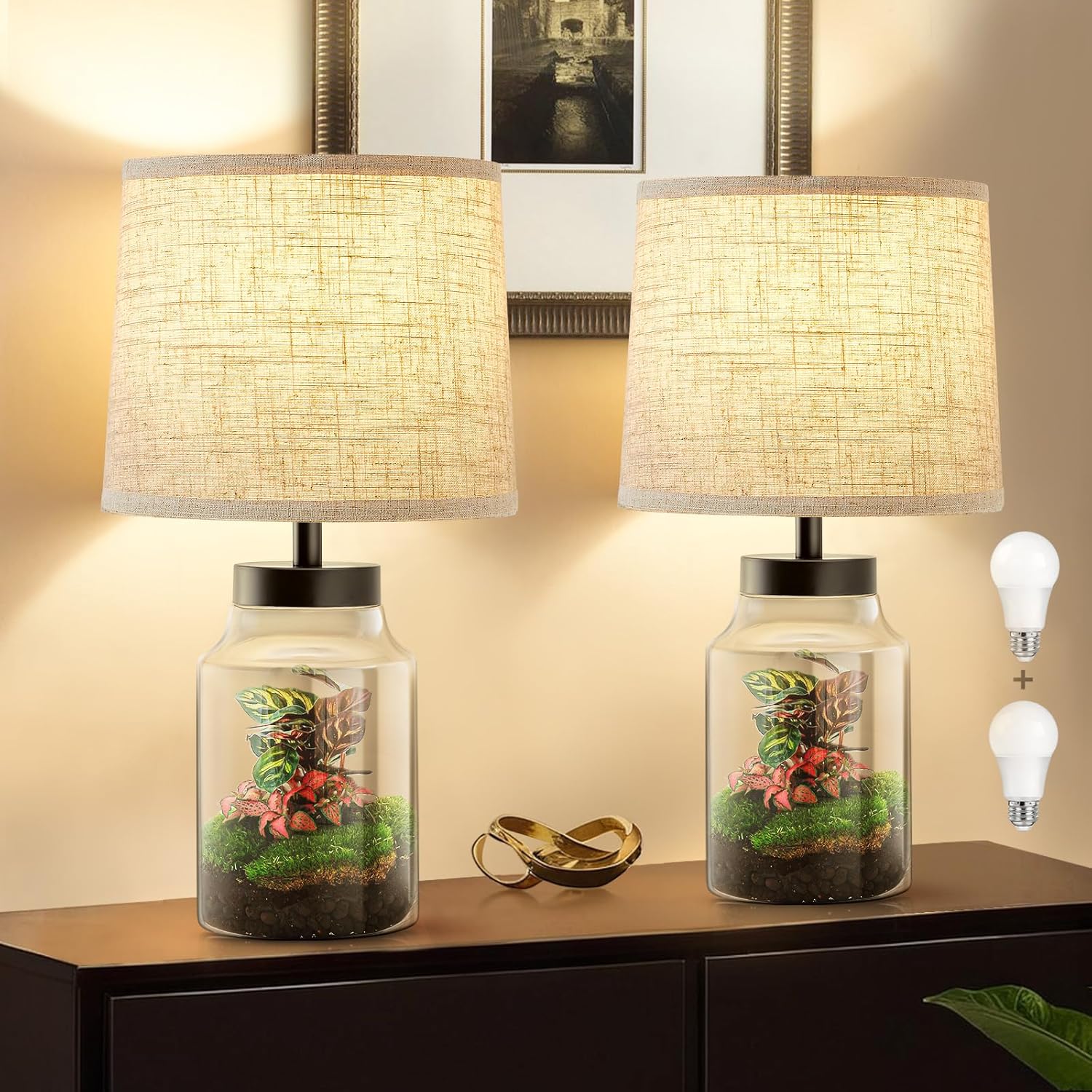 Modern Blue Bedside Lamp — Oat
