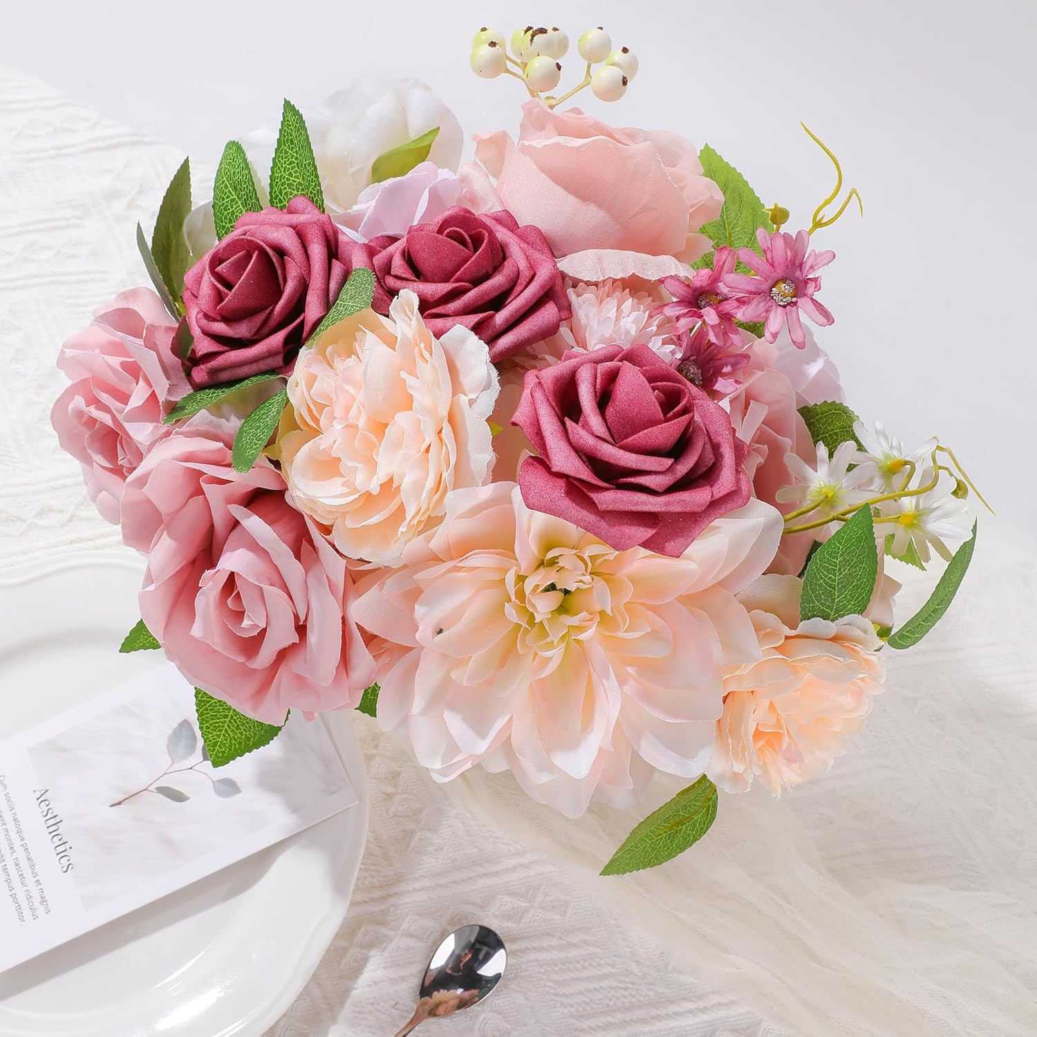 Beige Artificial Flowers - View 3