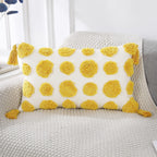 Tufted Boho Black Throw Pillow Cover — 20"