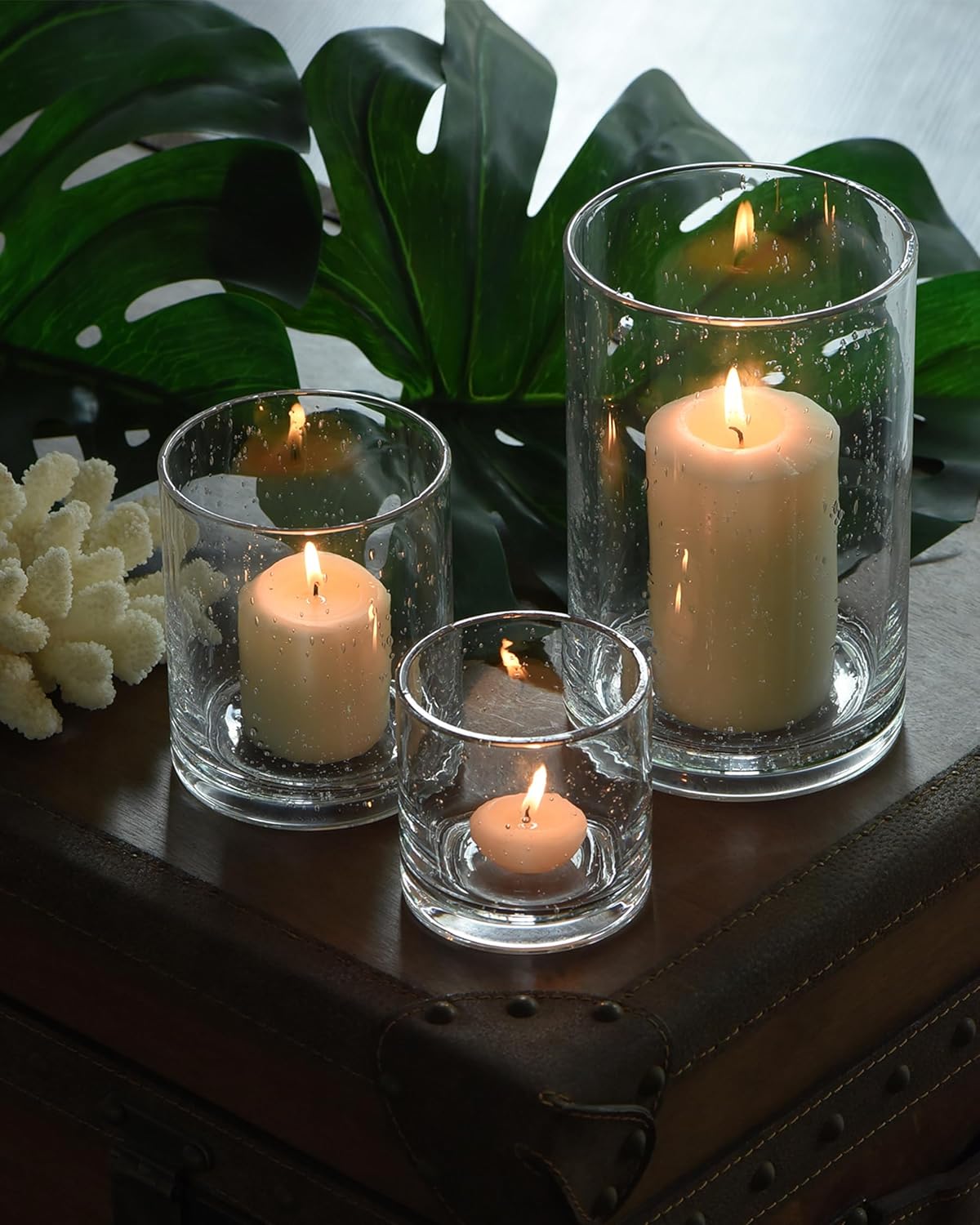 Farmhouse Black Candle — Set of 3 — Bubbles Clear