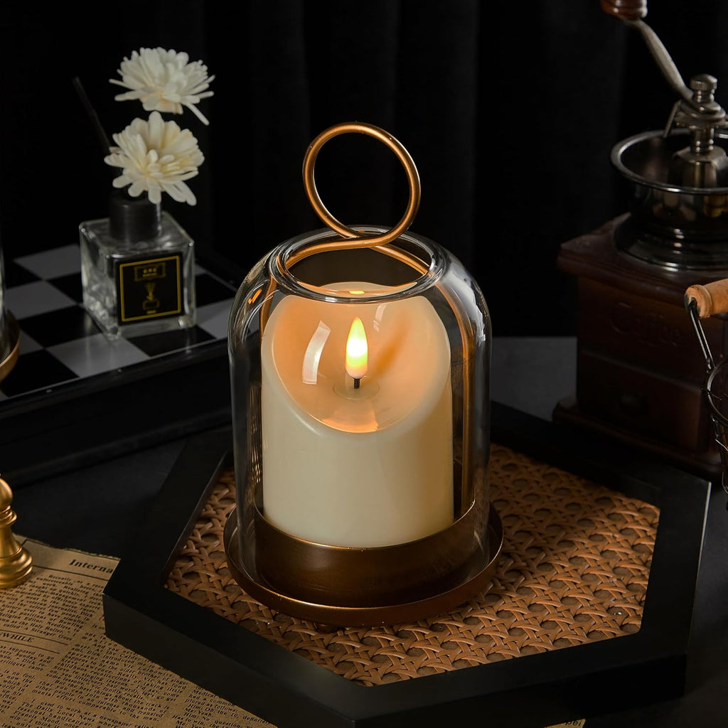 Vintage Luxe Black Pillar Candle — 5" - View 3