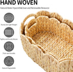 Hand-Woven Boho Rattan Storage Basket — Set of 2 - View 8