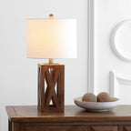 Linen Farmhouse Black Desk Lamp — 21.5" - View 2