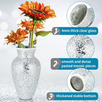 Handcrafted Glass Flower Vase — 11" - View 5