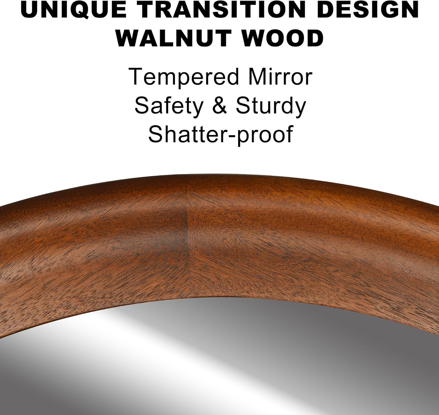 Round Farmhouse Black Vanity Mirror — 36" - View 2