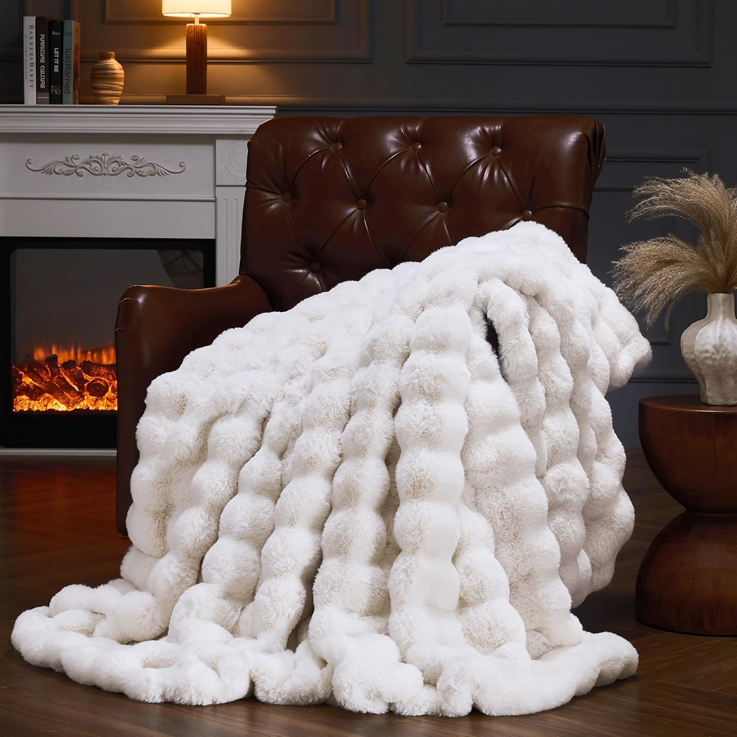 Luxe Beige Throw Pillow — 50" — Beige
