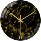 Battery Operated Farmhouse Black Wall Clock — 12"
