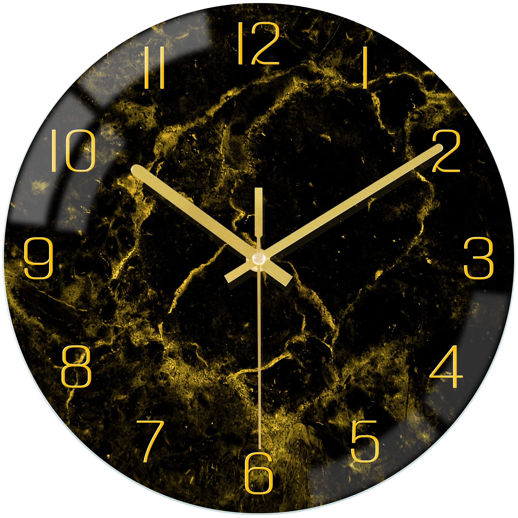 Battery Operated Farmhouse Black Wall Clock — 12"