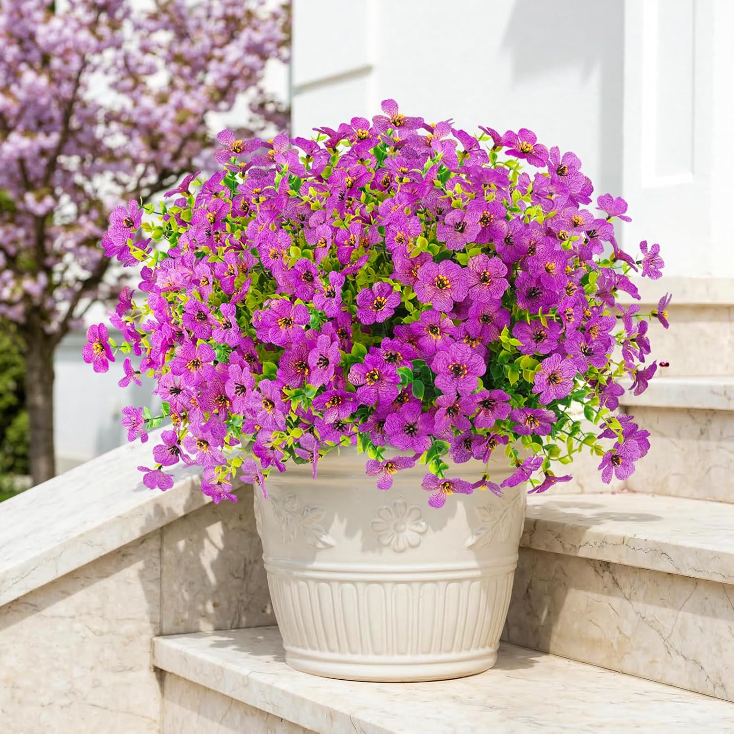 Blue Faux Plant — Purple