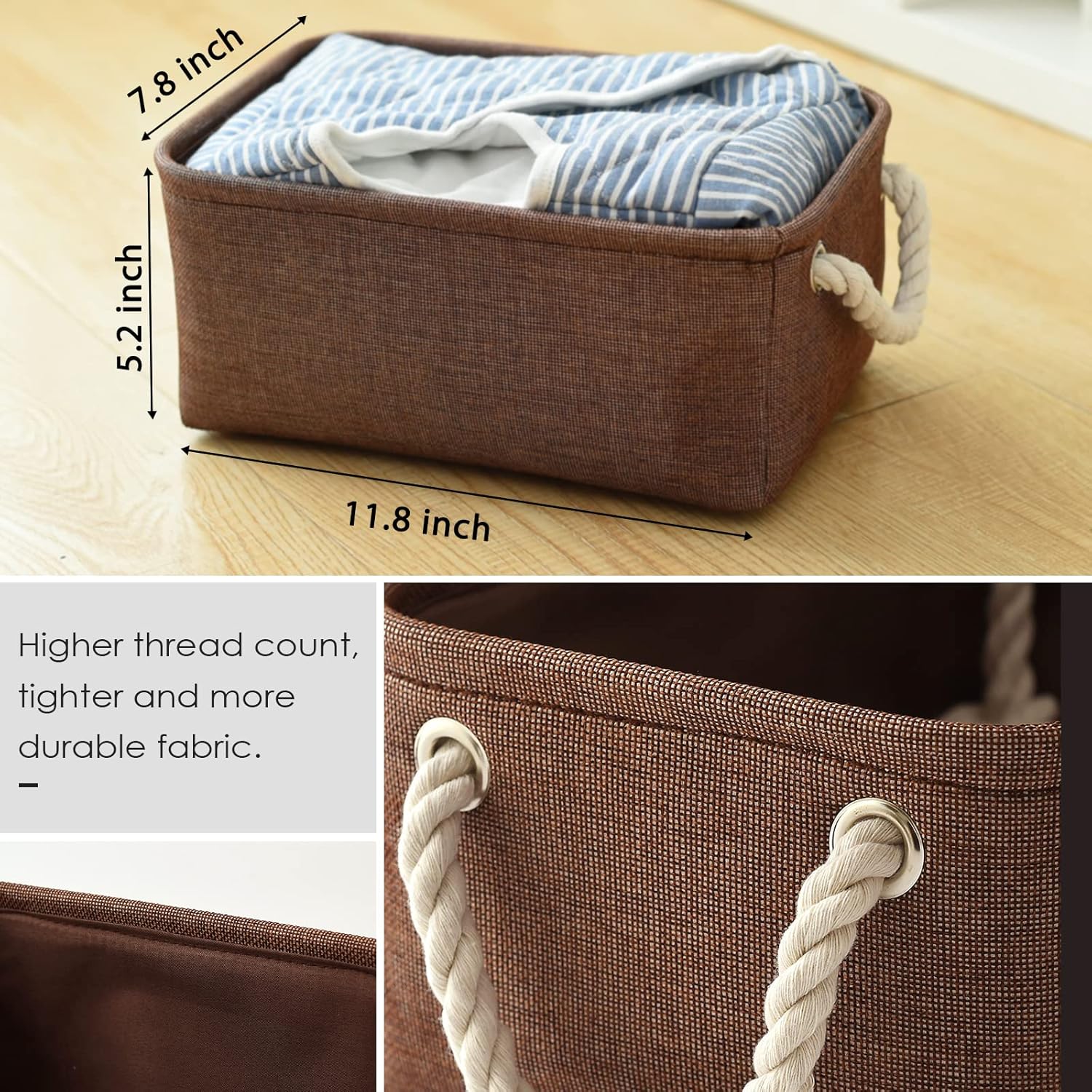 Beige Storage Bin - View 5
